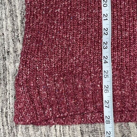 prAna Womens Medium Wool Silk Blend Turtleneck Sweater Burgundy Long Sleeve‎ - Picture 5 of 6